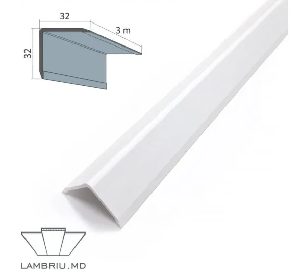 Cornier exterior PVC PREMIUM 32x32x3000mm - Q070 - image 1