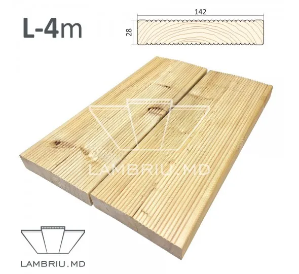 Террасная доска из лиственницы "АB" 142*27*4000мм - image 1