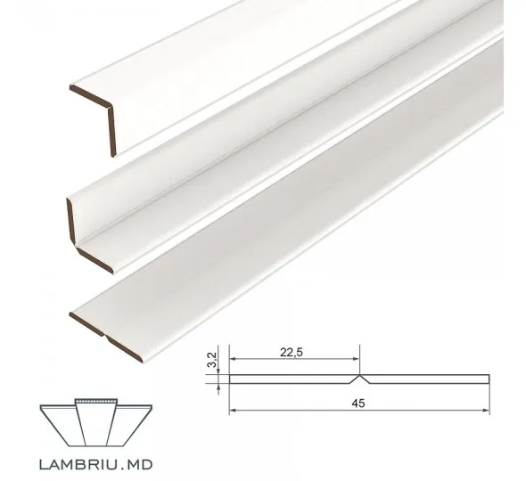 Profil universal MDF - Alb clasic - image 1