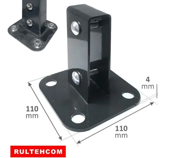 Пятка для столба 60x40 RAL7016 - image 1
