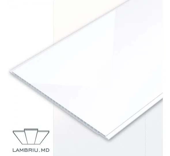 Вагонка ПВХ 250x7x5950мм - SW10 WHITE белая глянец - image 1