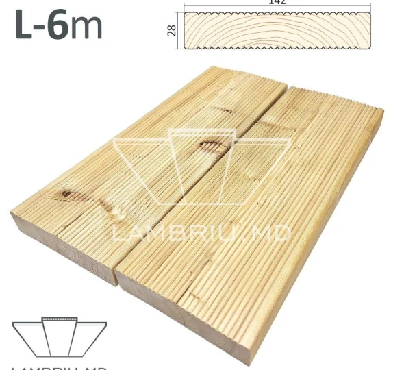 Террасная доска из лиственницы "АB" 142*27*6000мм - image 1