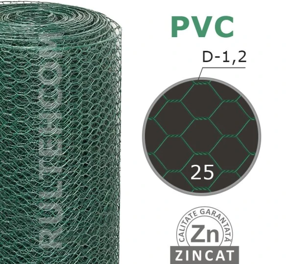 Сетка шестигранная 25 мм D-1,2 мм L-25 м - image 1