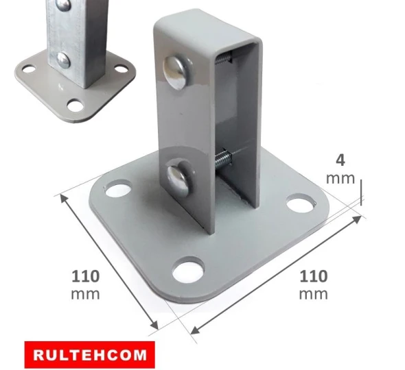 Talpa pentru stilp 60x40 RAL7040 - image 1