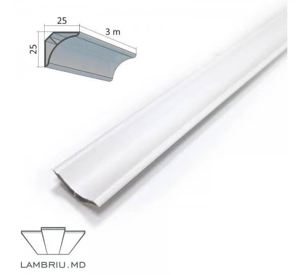 Profil decorativ PVC PREMIUM 25x25x3000mm - Q070 - image 1