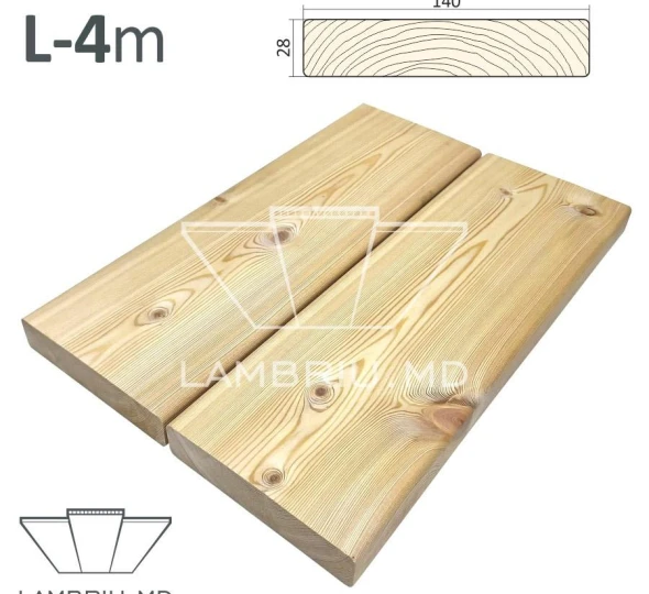 Decking terasa din larice "AB" 140*28*4000mm - image 1