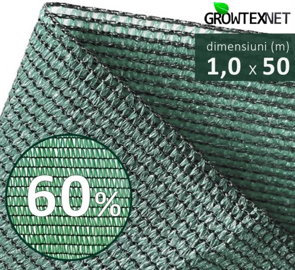 Сетка затеняющая, зеленая, 60% H-1м L-50м - image 1