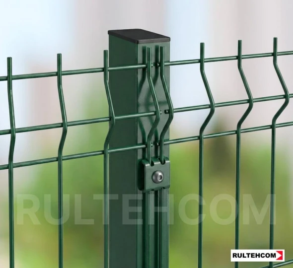Панель для забора оцинкованная и крашенная (зеленый) PROTECTO D-4,1 H-1,7м L-2,5м - image 4