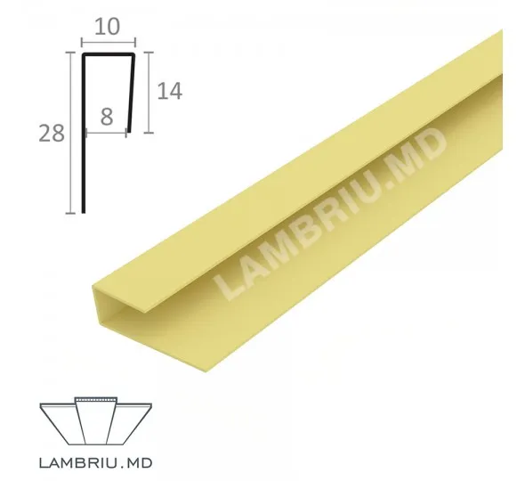 L профиль ПВХ стартовый L-2,9м - light wood 2 - image 1