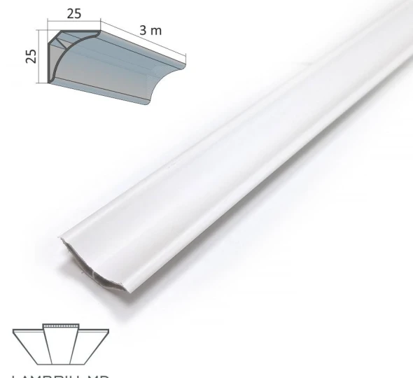 Profil decorativ PVC PREMIUM 25x25x3000mm - Q068 - image 1