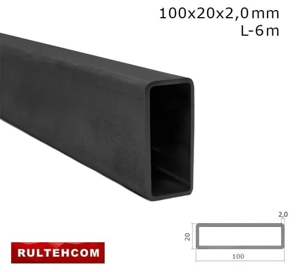 Труба профильная 100х20x2,0 мм L-6м - image 1