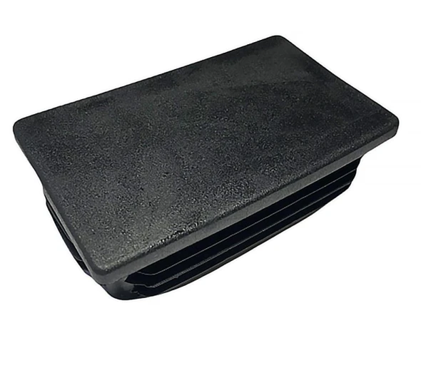 Заглушка пластиковая прямоугольная внутренняя для трубы 80х40 мм черная - image 1