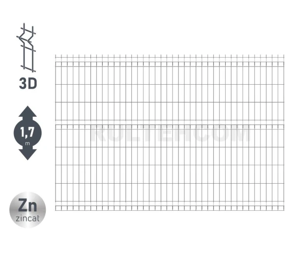 Панель для забора оцинкованная OPTIMA D-3,7 H-1,7м L-2,5м 3B - image 1