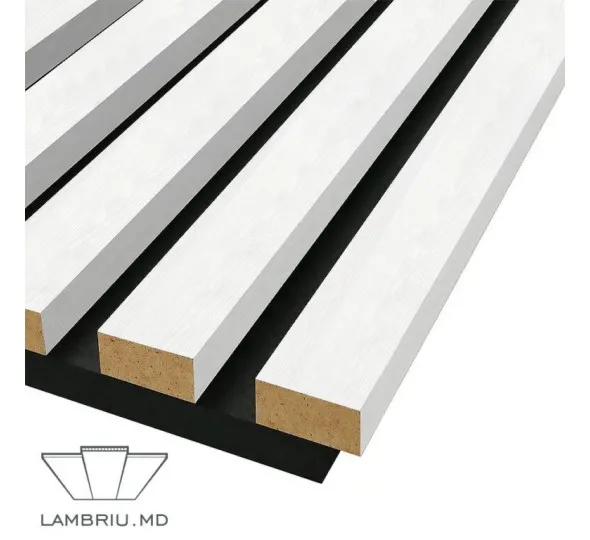 Panou acustic de perete 290Х2750Х18mm - Perla Alba - image 2
