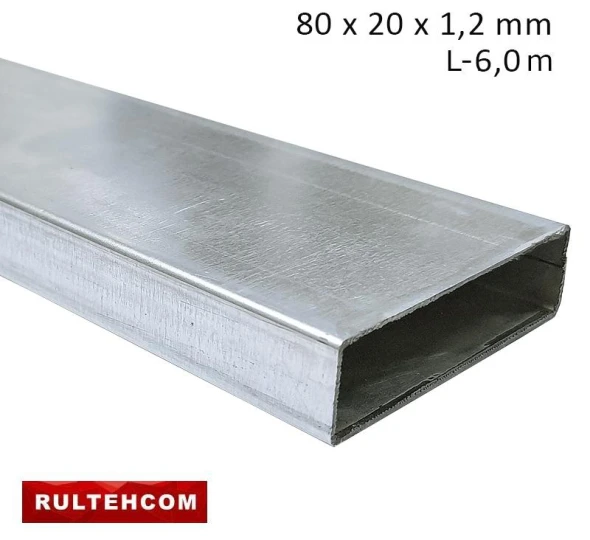 Teava profilata zincata 80х20x1,2 mm L-6 m - image 1