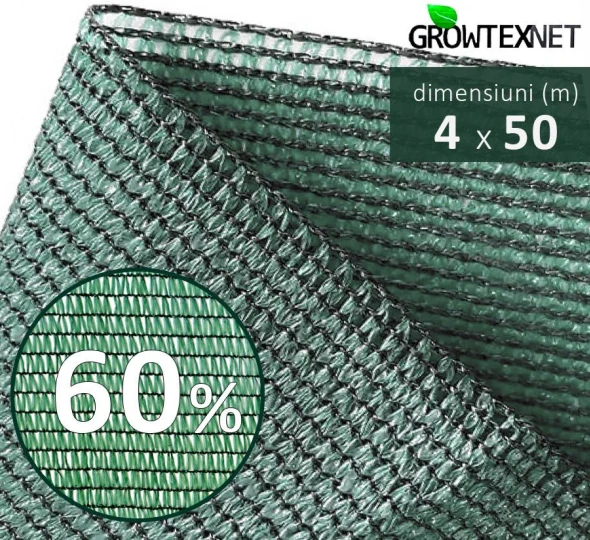 Сетка затеняющая, зеленая, 60% H-4м L-50м - image 1