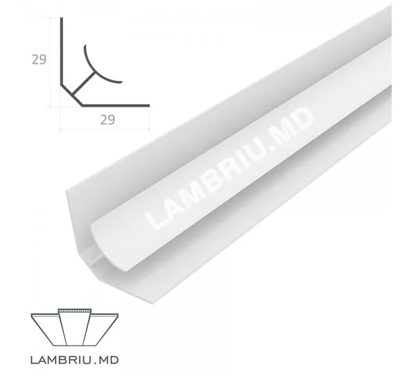 Угол внутренний ПВХ L-2,9м - белый - image 1