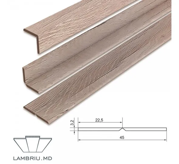 Гибкий угол МДФ - Дуб Латте - image 1