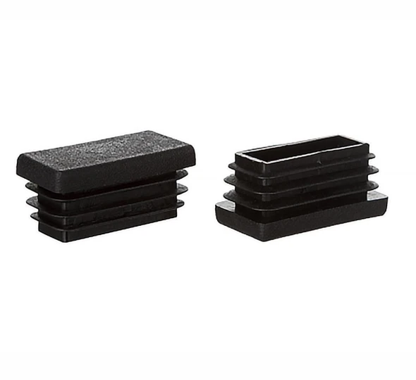 Заглушка пластиковая внутренняя для трубы 20х40 мм черная - image 1