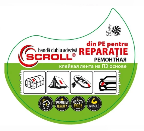 Banda adeziva pentru sere SCROLL 100mm*25m - image 1