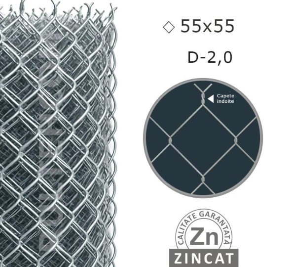 Сетка Рабица LUX 55х55 D-2,0 мм H-1,5 м L-10 м - image 1