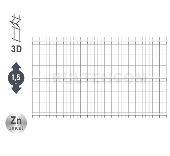 Панель для забора оцинкованная SECURIT D-4,4 H-1,5м L-2,5м - image 1