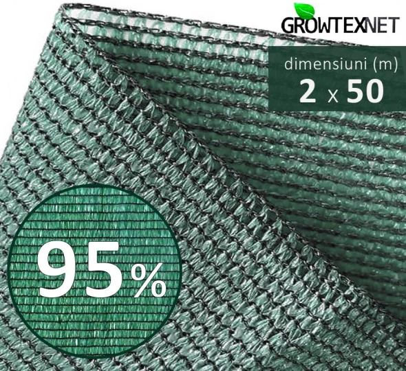 Сетка затеняющая, зеленая, 95% H-2м L-50м - image 1