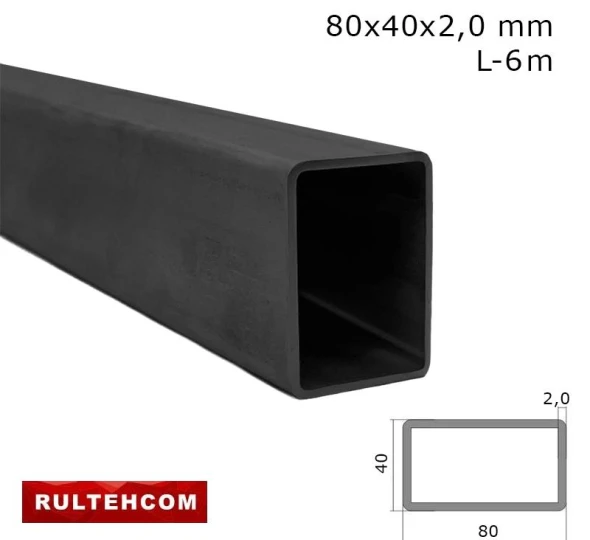 Труба профильная 80х40x2,0 мм L-6м - image 1