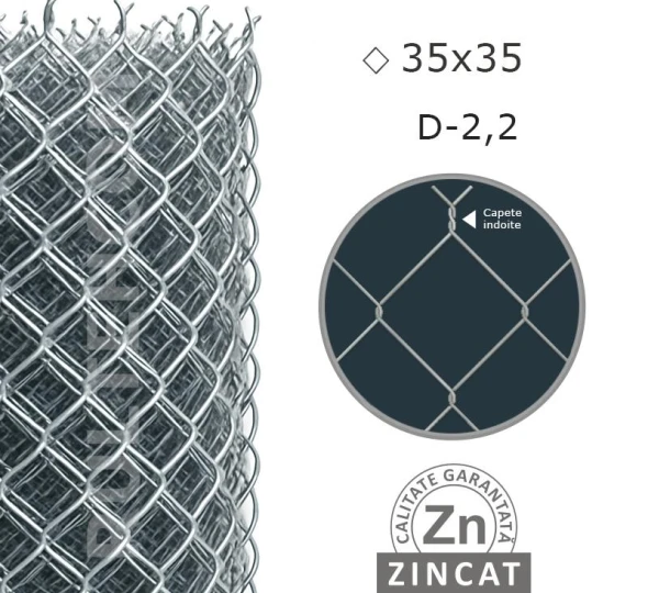 Сетка Рабица LUX 35х35 D-2,2 мм H-1,5 м L-10 м - image 1