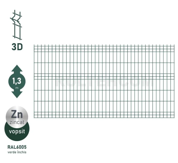 Панель для забора оцинкованная и крашенная (зеленый) ECO D-3,2 H-1,3м L-2,5м - image 1