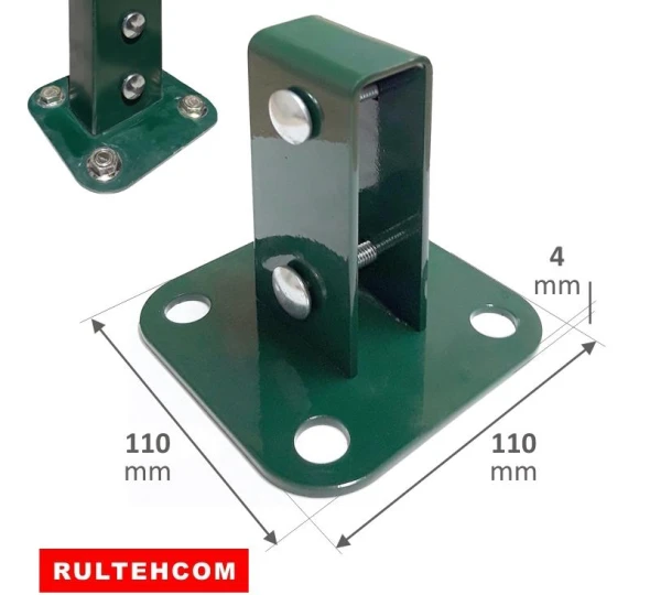 Пятка для столба 60x40 RAL6005 - image 1