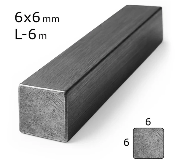 Otel patrat 6х6 mm L-6 m - image 1