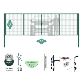 Ворота OPTIMA 3D H-1,8м L-6,0м (D100) RAL7040 - image thumb 3