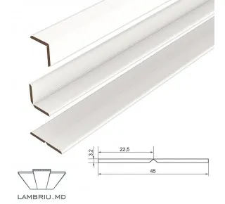 Гибкий угол МДФ - Белый классический