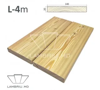 Планкен прямой из лиственницы "AB" 140*20*4000мм