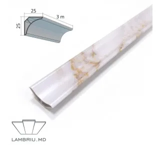 Профиль декоративный ПВХ ПРЕМИУМ 25x25x3000мм - D015