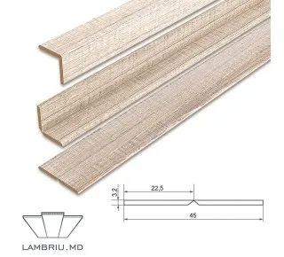 Гибкий угол МДФ - Дуб Норфолк