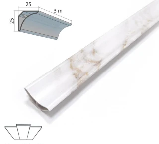 Профиль декоративный ПВХ ПРЕМИУМ 25x25x3000мм - D015-2