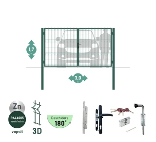 Ворота OPTIMA 3D H-1,7м L-3,0м (D100) RAL6005