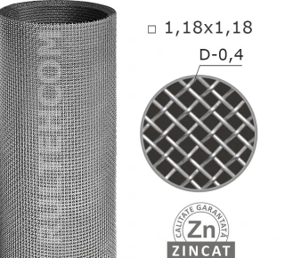 Сетка тканная просевная 1,18х1,18 мм D-0,4 мм L-10 м