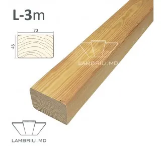 Брусок строганный из лиственницы "AB" 45*70*3000мм