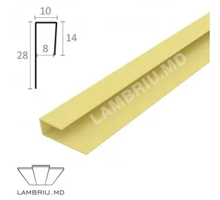 L профиль ПВХ стартовый L-2,9м - light wood 2