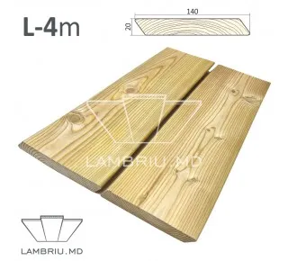 Планкен косой из лиственницы  "AB" 140*20*4000мм