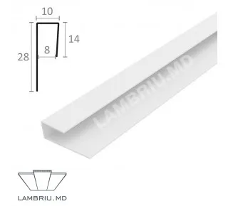 L профиль ПВХ стартовый L-2,9м - белый