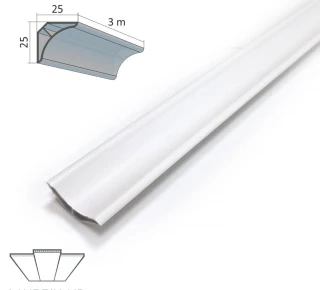 Профиль декоративный ПВХ ПРЕМИУМ 25x25x3000мм - Q068