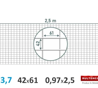 Сетка для габионов 42х61 D-3,7 мм 0,97х2,5 м