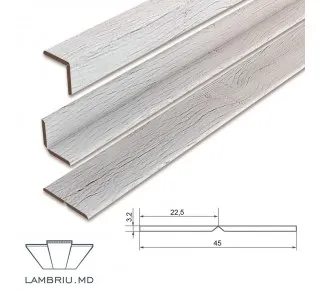 Гибкий угол МДФ - Тик светлый