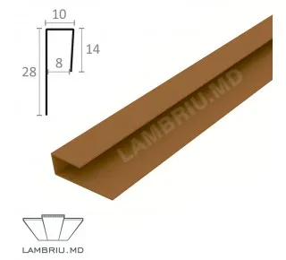 L профиль ПВХ стартовый L-2,9м - dark wood 2