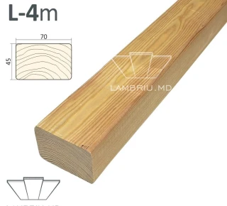 Брусок строганный из лиственницы "AB" 45*70*4000мм