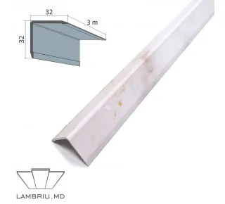 Уголок наружный ПВХ ПРЕМИУМ 32x32x3000мм - D015